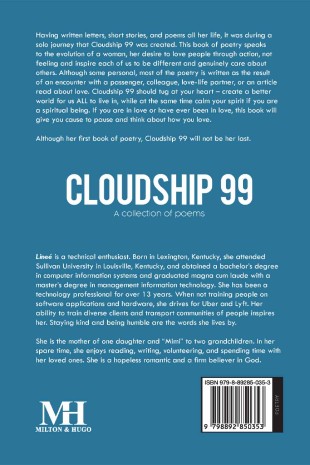 Cloudship 99: A collection of poems - Back Cover