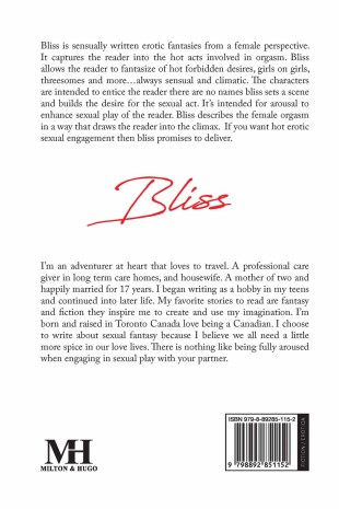 Bliss: A Collection of Erotic Visions - Back Cover