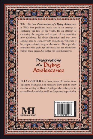 Preservations of a Dying Adolescence - Back Cover