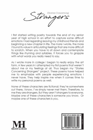 Stories Concerning Strangers - Back Cover