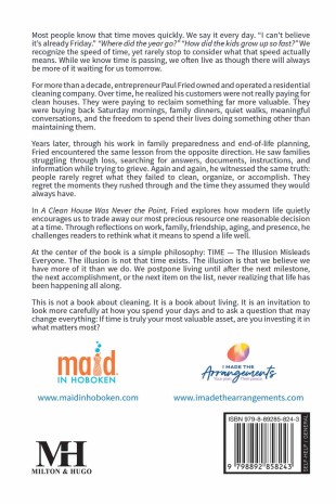 A Clean House Was Never the Point: Why We Trade Away the Most Valuable Thing We Have - Back Cover