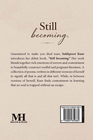 Still becoming - Back Cover